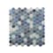 Apollo Tile Sample of Sky Blue 10.8"x11.5" Hexagon Glass Mosaic Tile APLAHX9905EC02 Sample - alternate 1